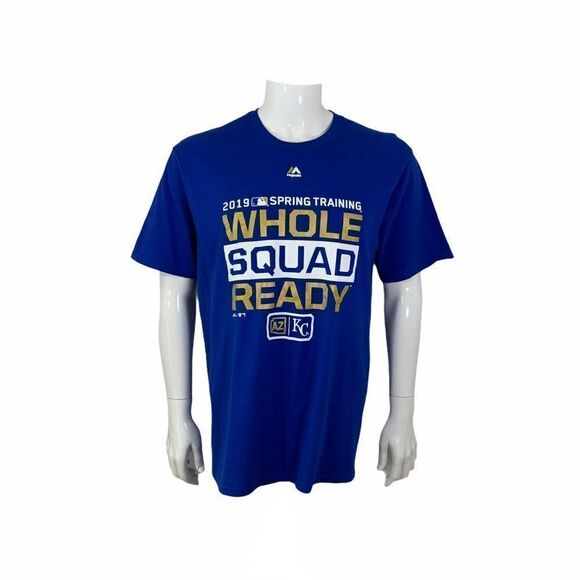 Majestic Tee Men’s Size Large Blue 2019 Kansas City Royals Baseball T-Shirt - Picture 1 of 6